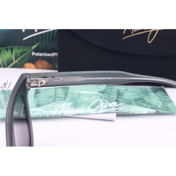 Maui Jim Shore Break MJ 822-02MG Black Cat Eye Sunglasses Blue polarized Lens - Picture 5 of 6